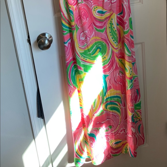 lilly pulitzer strapless long dress - Picture 2 of 3